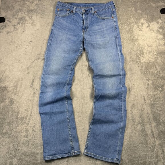 LEVIS 527 Boot Cut Denim Jeans Mens 34 Light Wash Stretch Casual Western Grunge - Picture 2 of 6